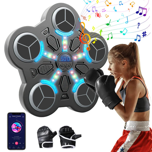 Máquina de Boxe Musical com LED e Bluetooth
