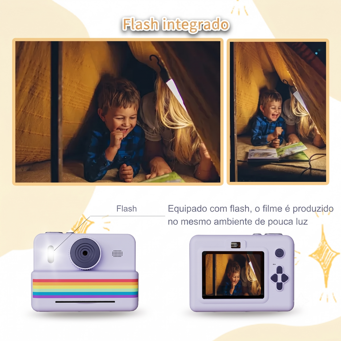 Câmera Digital Infantil com Mini Impressora Térmica Instantânea | Fotos, Vídeos e Diversão Criativa