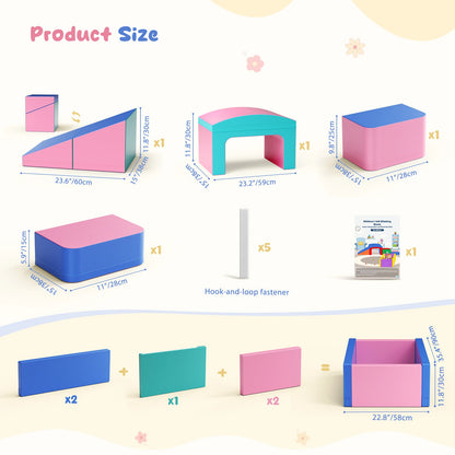 Kit Playground de Espuma Infantil 9 Peças