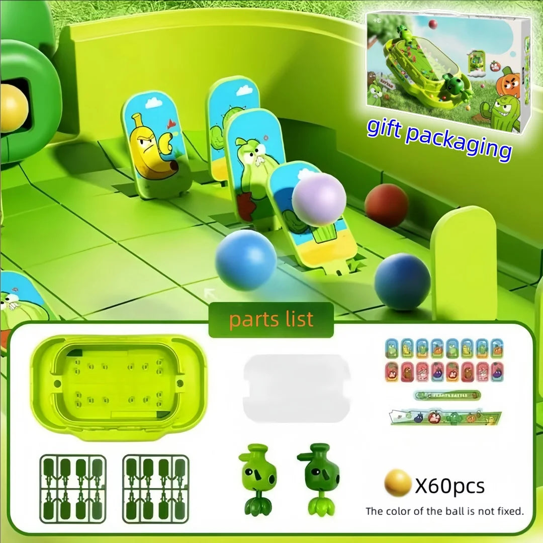 Jogo de Batalha de Mesa para 2 Jogadores – Defesa do Jardim com Lançadores