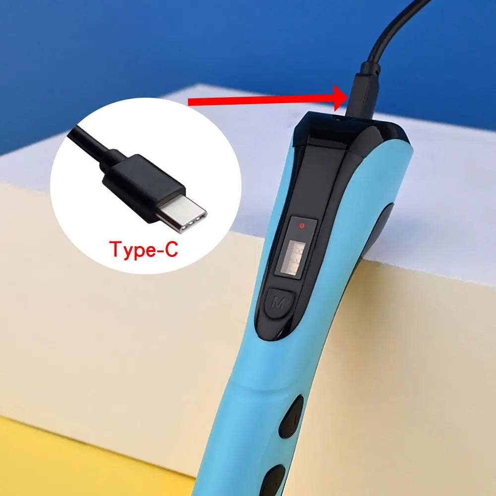 Caneta 3D Infantil com Tela LCD – Kit de Desenho 3D com Filamentos PLA e Maleta