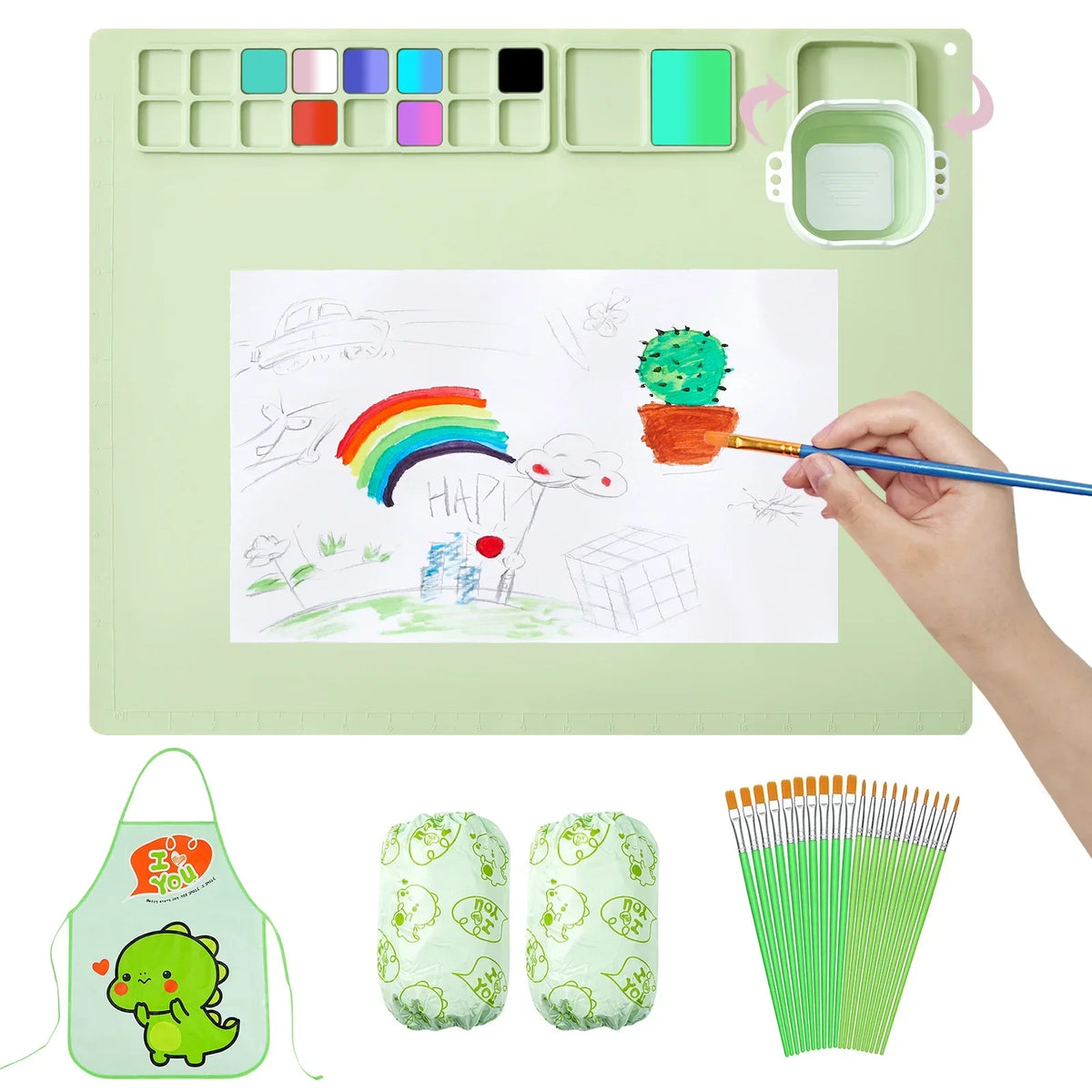 Kit Tapete de Pintura de Silicone Infantil