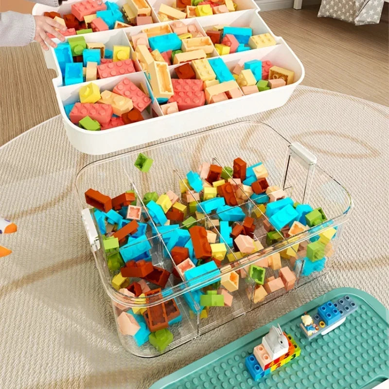 Caixa Organizadora para Lego e Blocos de Montar – Separador de Peças Infantil com Compartimentos