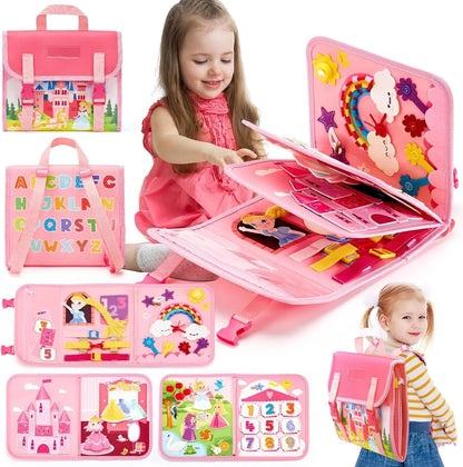 Mochila Montessori Dinossauro – Painel Sensorial Educativo para Crianças |