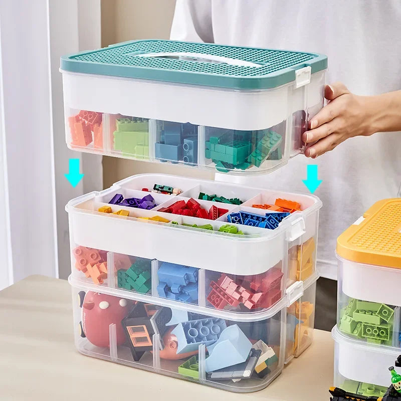 Caixa Organizadora para Lego e Blocos de Montar – Separador de Peças Infantil com Compartimentos