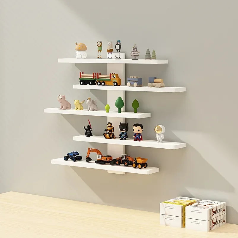 Prateleira Expositora de Parede 5 Níveis – Organizador para Bonecos, Miniaturas e Blind Box