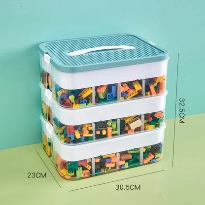 Caixa Organizadora para Lego e Blocos de Montar – Separador de Peças Infantil com Compartimentos