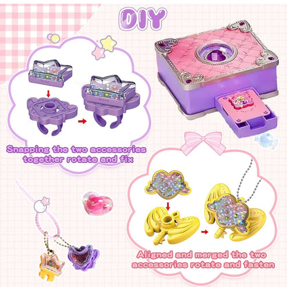 Kit de Criação de Joias Mágicas 3D – Faça Anéis e Chaveiros DIY para Crianças