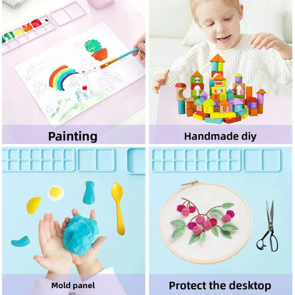 Kit Tapete de Pintura de Silicone Infantil