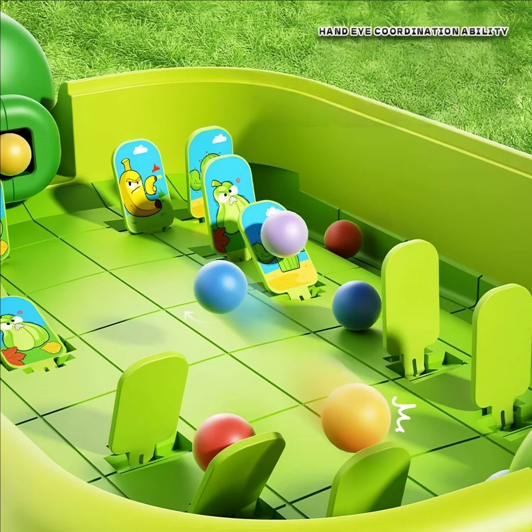 Jogo de Batalha de Mesa para 2 Jogadores – Defesa do Jardim com Lançadores