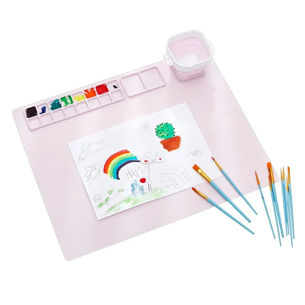 Kit Tapete de Pintura de Silicone Infantil