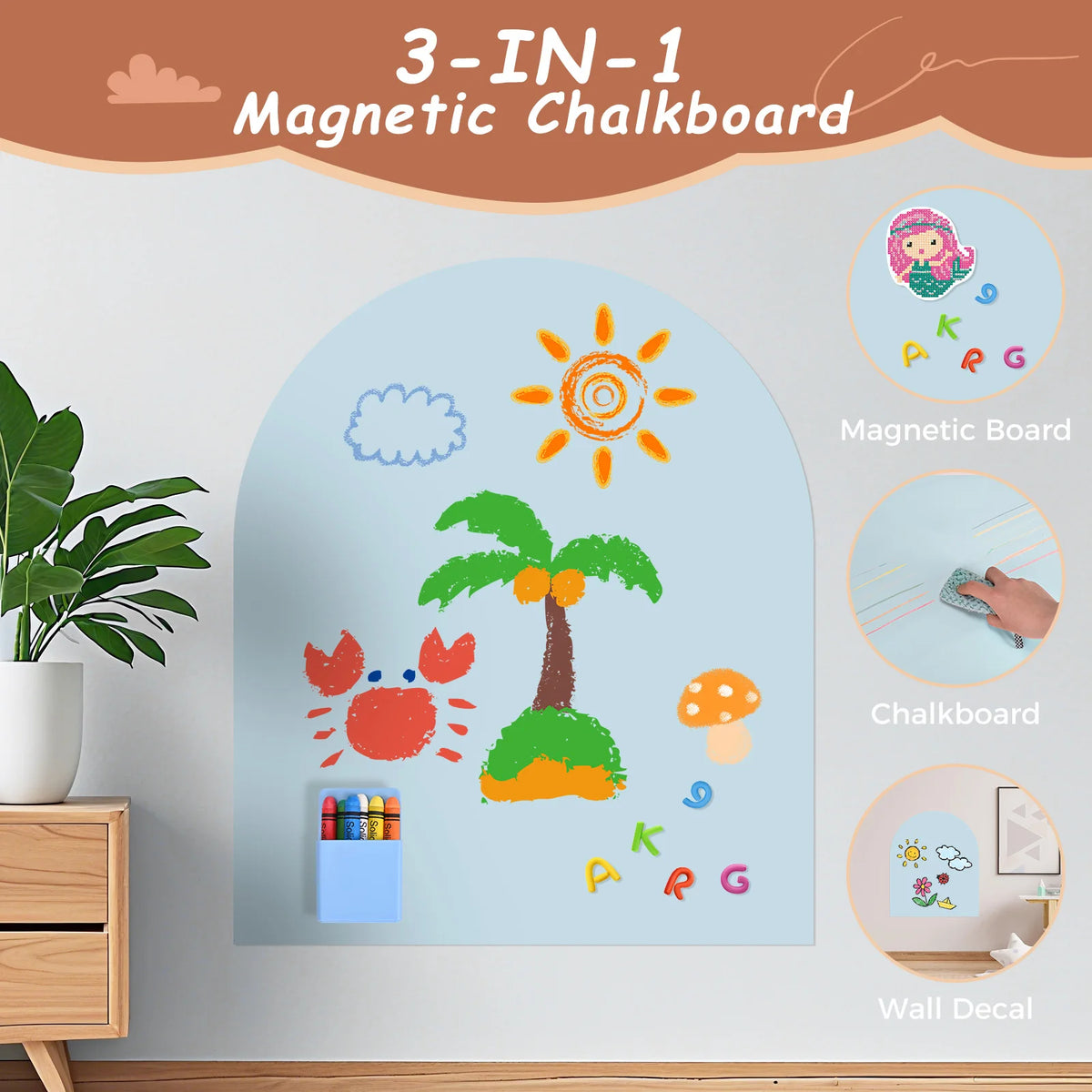 Lousa Magnética Infantil Montessori Autoadesiva