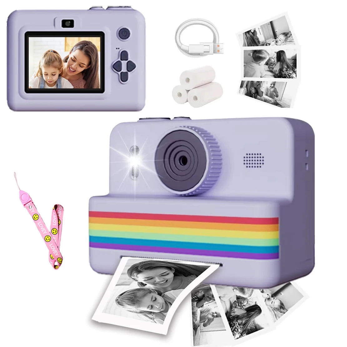 Câmera Digital Infantil com Mini Impressora Térmica Instantânea | Fotos, Vídeos e Diversão Criativa