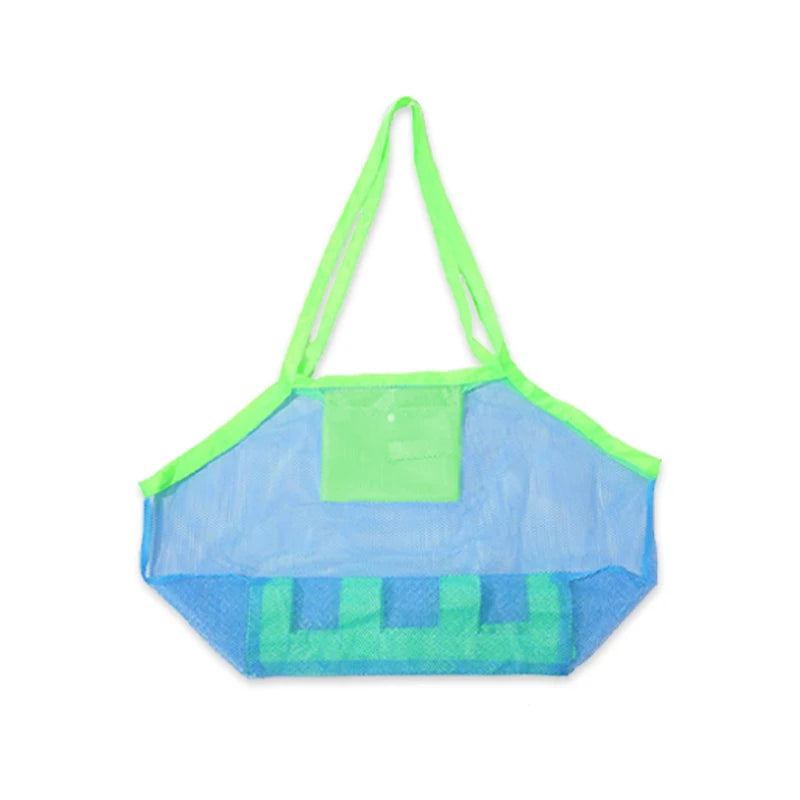 Bolsa Organizadora de Praia em Tela – Sacola Grande para Brinquedos, Areia e Acessórios