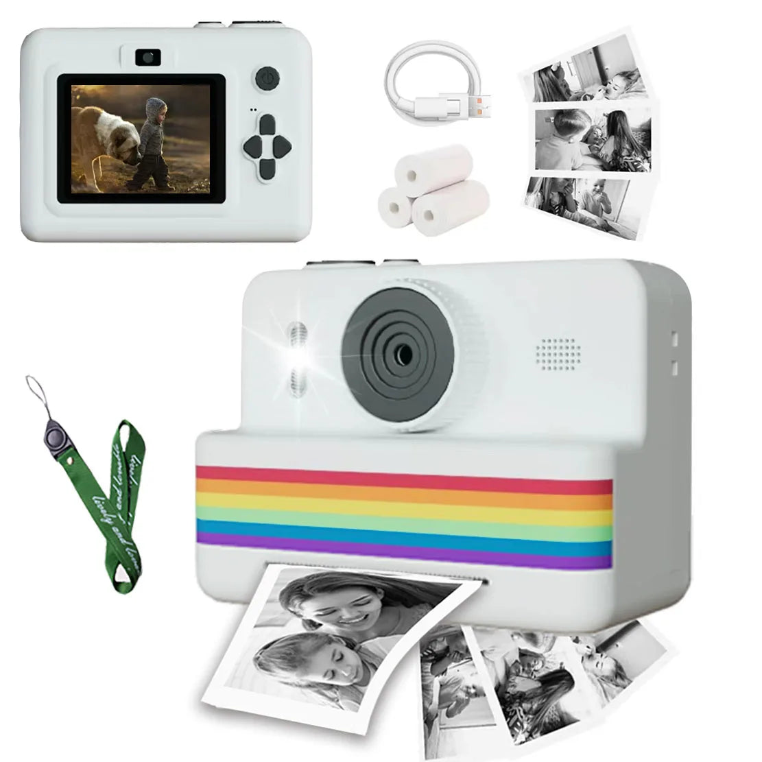 Câmera Digital Infantil com Mini Impressora Térmica Instantânea | Fotos, Vídeos e Diversão Criativa