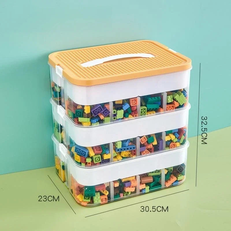 Caixa Organizadora para Lego e Blocos de Montar – Separador de Peças Infantil com Compartimentos