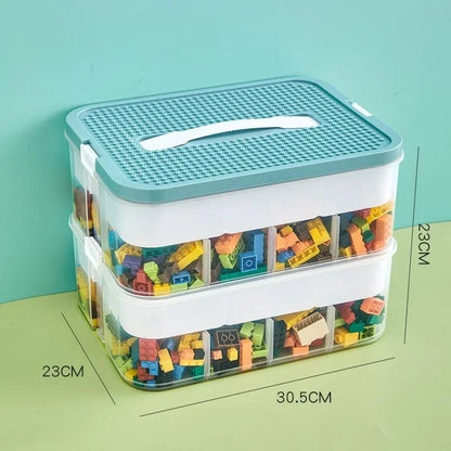 Caixa Organizadora para Lego e Blocos de Montar – Separador de Peças Infantil com Compartimentos
