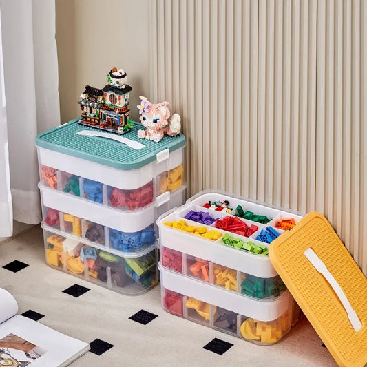 Caixa Organizadora para Lego e Blocos de Montar – Separador de Peças Infantil com Compartimentos