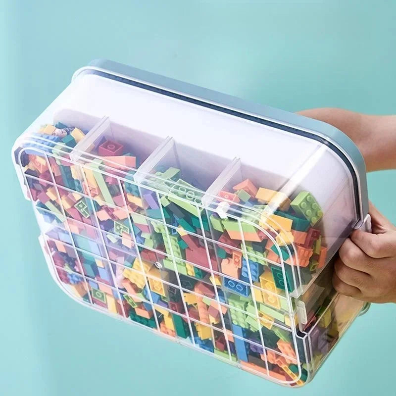 Caixa Organizadora para Lego e Blocos de Montar – Separador de Peças Infantil com Compartimentos