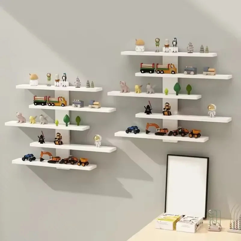 Prateleira Expositora de Parede 5 Níveis – Organizador para Bonecos, Miniaturas e Blind Box