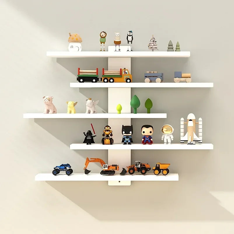 Prateleira Expositora de Parede 5 Níveis – Organizador para Bonecos, Miniaturas e Blind Box