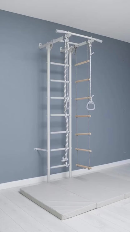 Escada de Corda Infantil com Degraus de Madeira – Balanço e Escalada para Playground