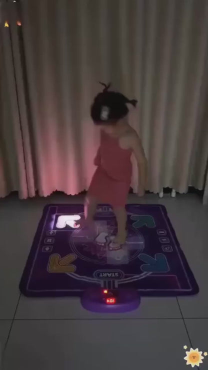 Tapete de Dança Musical Infantil Interativo – 2 Jogadores com 9 Níveis de Desafio