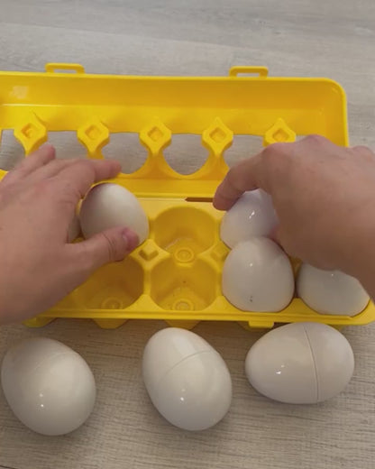 Jogo Montessori Ovos Educativos – Quebra-Cabeça de Encaixe para Desenvolvimento Infantil